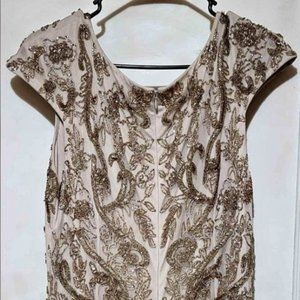 Theia Cap Sleeve Ball Gown Size 16